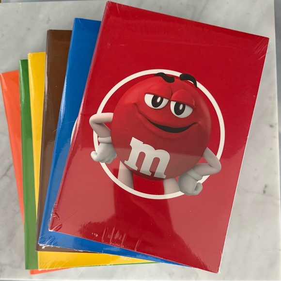 M&M'S Other - M&M'S Multicolor Hardcover Notebooks - Red Blue Yellow Green Brown Orange